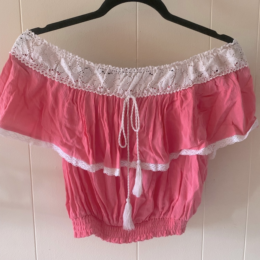Off the Shoulder Crop Summer Top